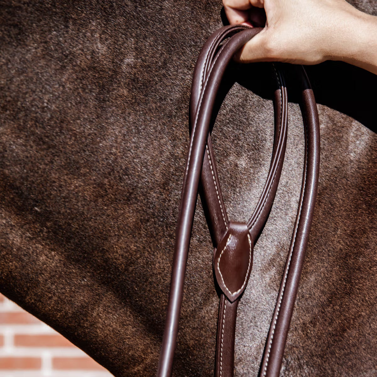 Lunghina in cuoio con catena Kentucky