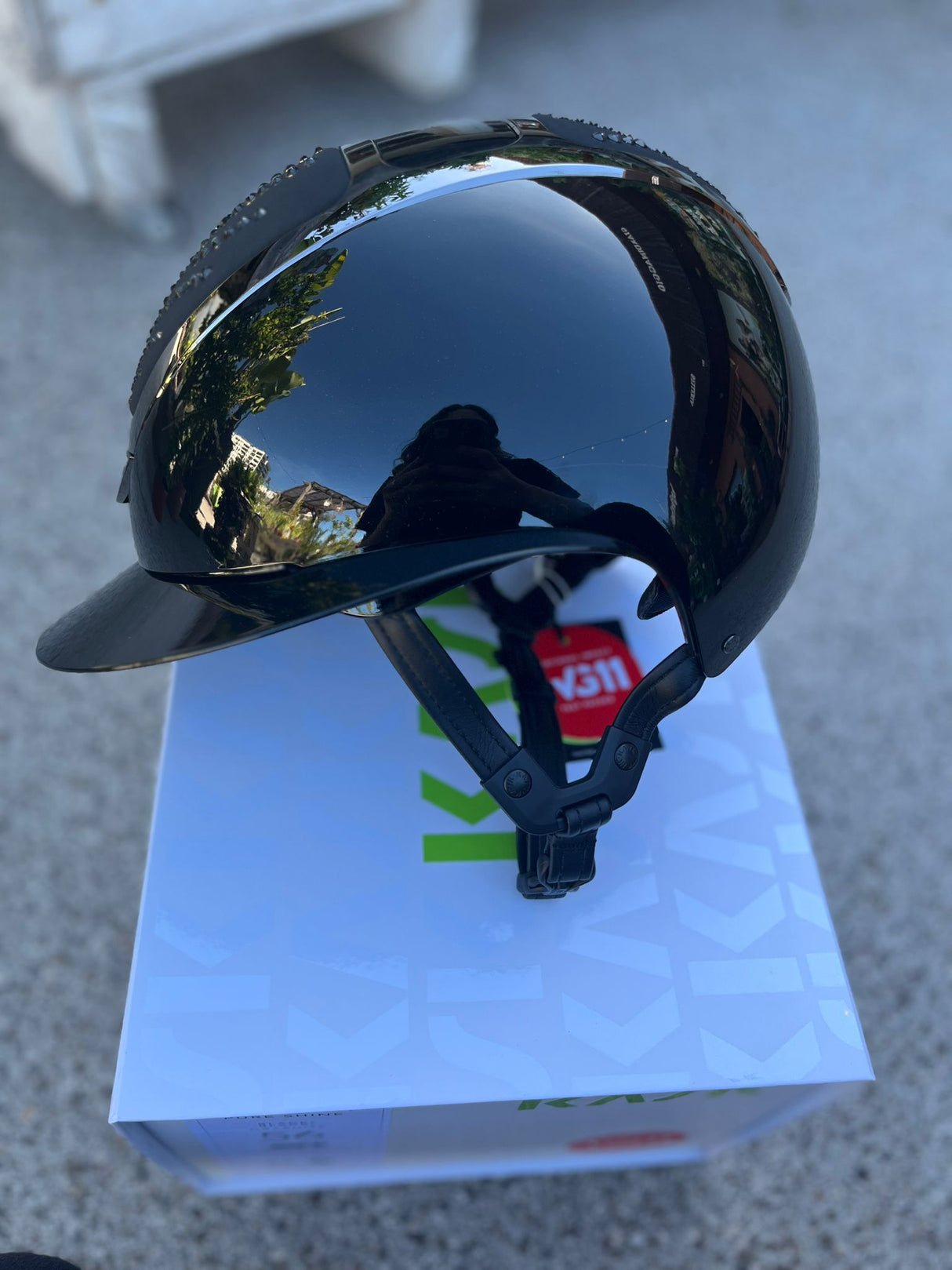 Kask Star Lady Pure Shine Graphite nero visiera polo