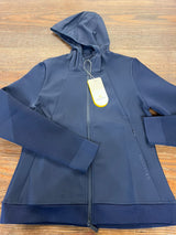 Felpa tecnica donna con cappuccio e inserti micro mesh Equestro