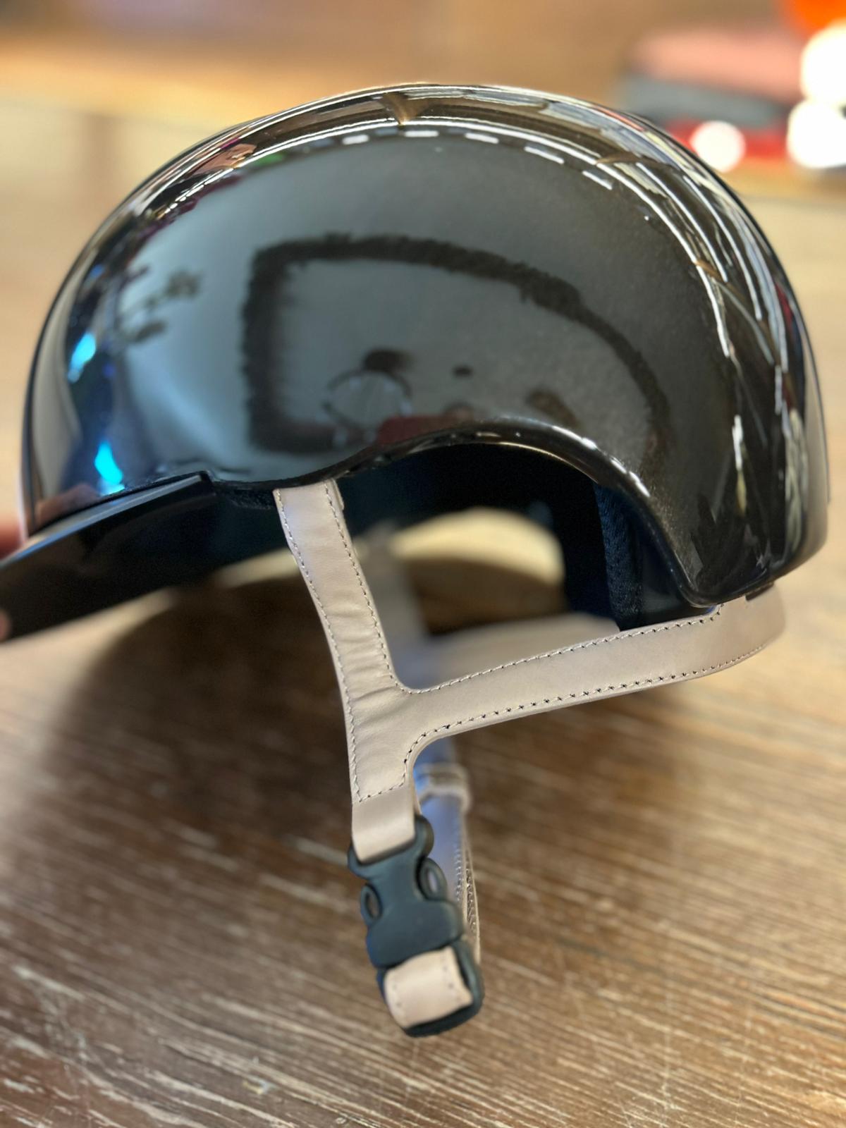 Cap Cromo 2.0 polish marrone lucido cinturino pelle cipria cornice rosa diamond rosa, logo zirconi oro rosa