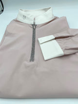 Polo da gara donna con zip e strass Equestro