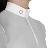 Polo bambina da concorso slim fit con zip Equestro