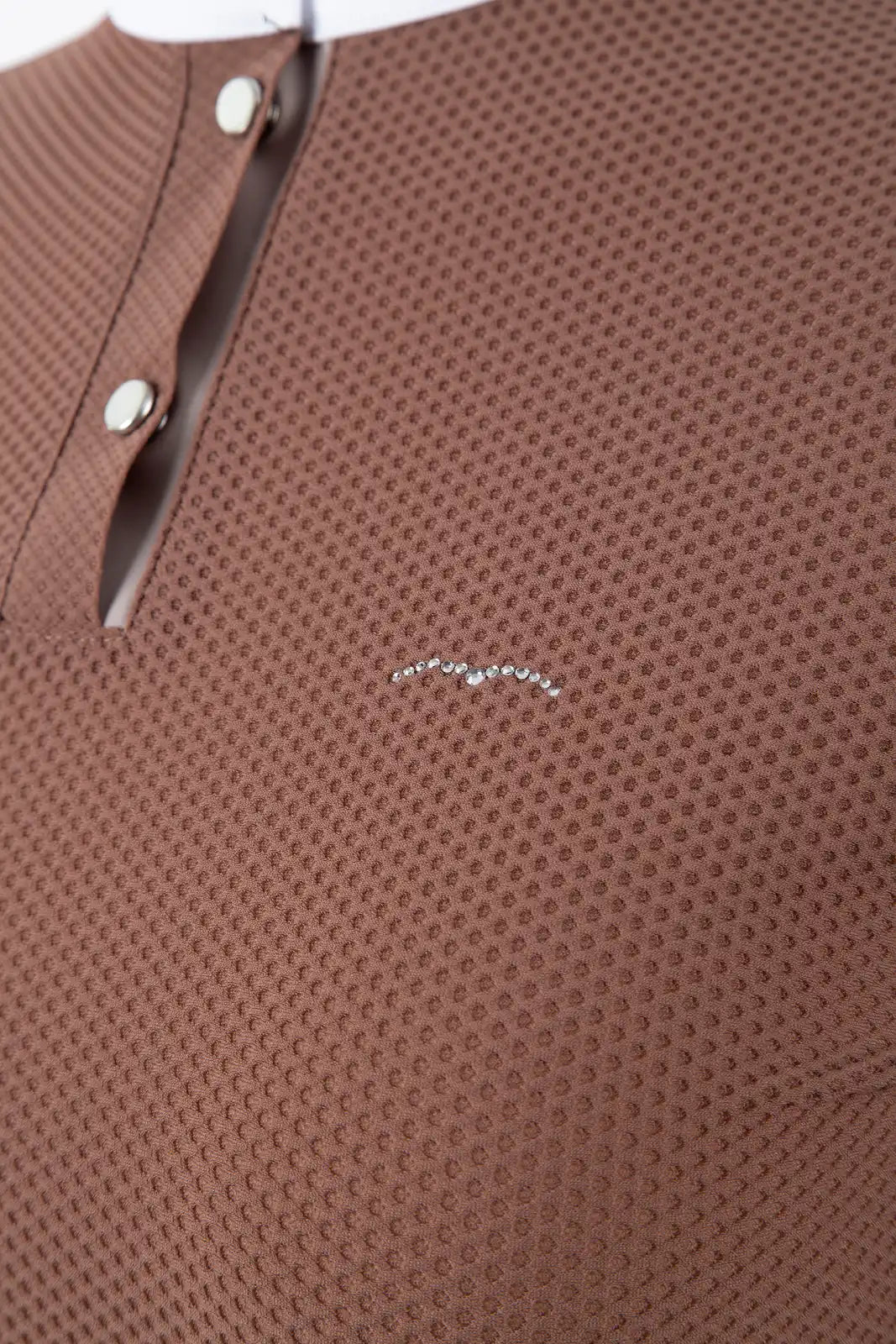 Polo da gara manica lunga donna modello Briar Animo marrone