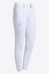 Pantaloni donna RG a vita alta con tasche bianchi