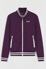 Cardigan da equitazione con zip e profili a righe HUGO BOSS