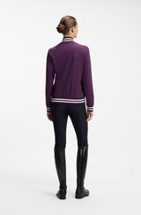Cardigan da equitazione con zip e profili a righe HUGO BOSS