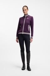 Cardigan da equitazione con zip e profili a righe HUGO BOSS