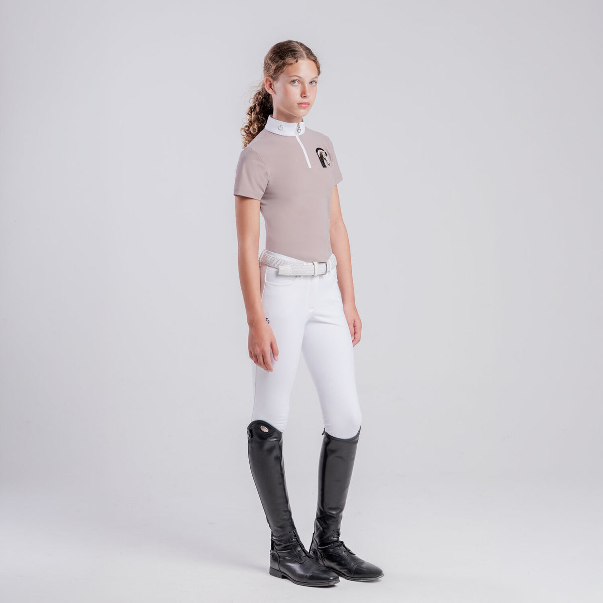 POLO TECNICA CON PATCH CAVALLO DA BAMBINA Cavalleria Toscana