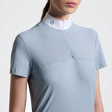 Polo donna Cavalleria Toscana a maniche corte in jersey Tecnico con zip nascosta