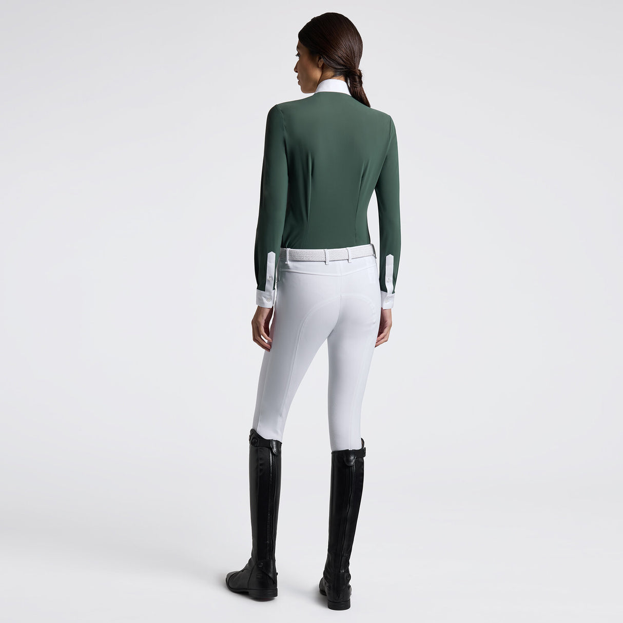 Camicia da Concorso da Donna Cavalleria Toscana a Maniche Lunghe con Inserto Plissettato