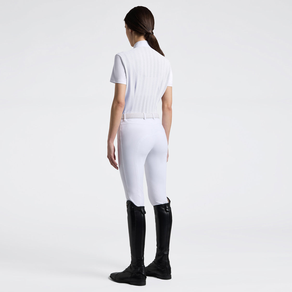 Camicia donna a maniche corte traforata | Cavalleria Toscana