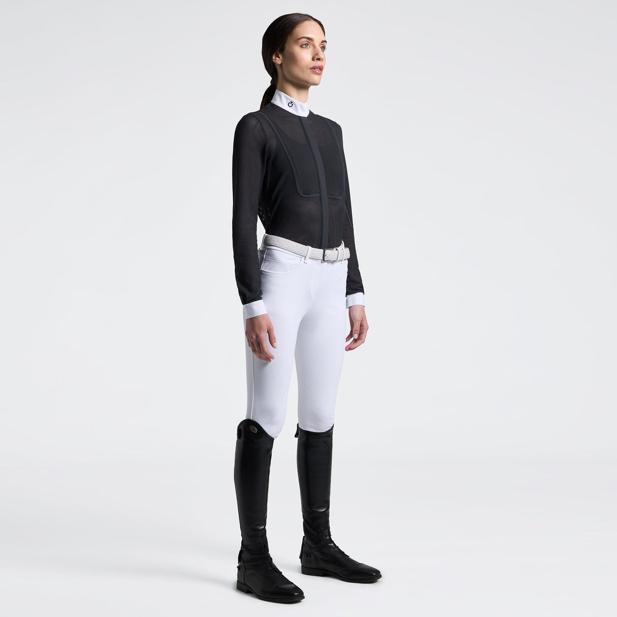 Maglia da donna a maniche lunghe traforata | Cavalleria Toscana
