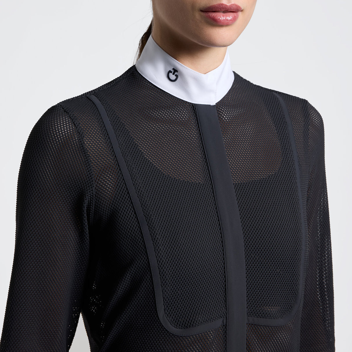 Maglia da donna a maniche lunghe traforata | Cavalleria Toscana