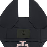 Sottosella e cuffia jumping con trapuntatura esagonale Cavalleria Toscana grigio e rosa