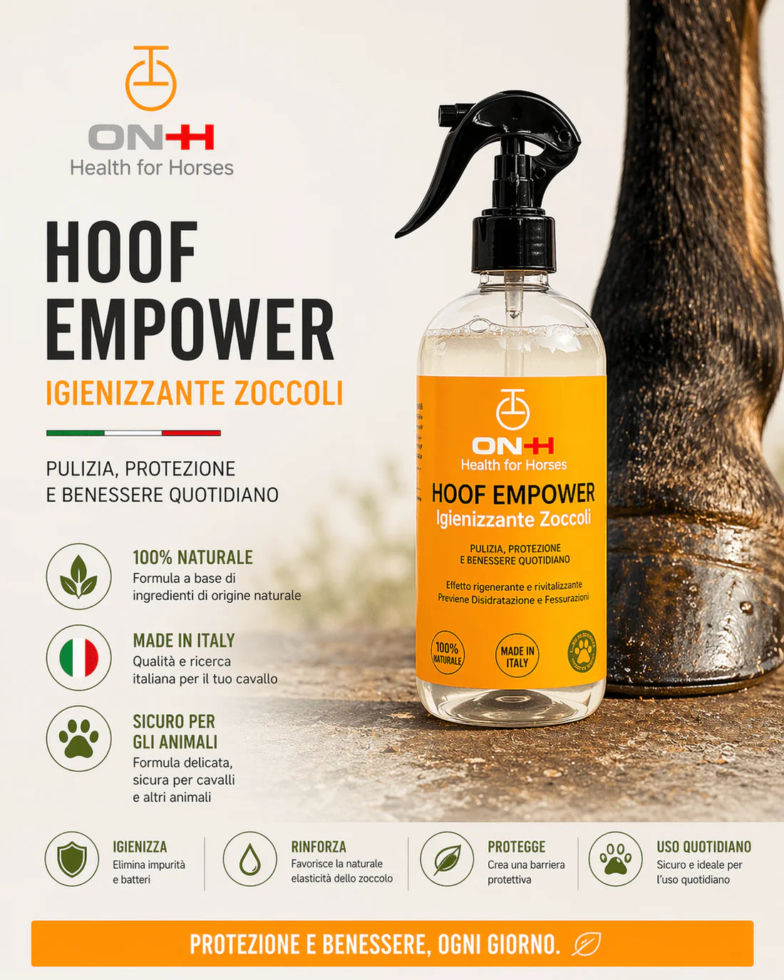 Hoof Empower | Igienizzante & Rinforzante zoccoli 500ml