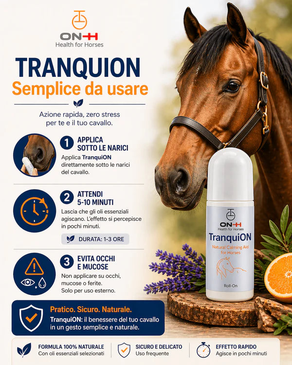 TranquiON Roll-On | Rilassante naturale per cavalli