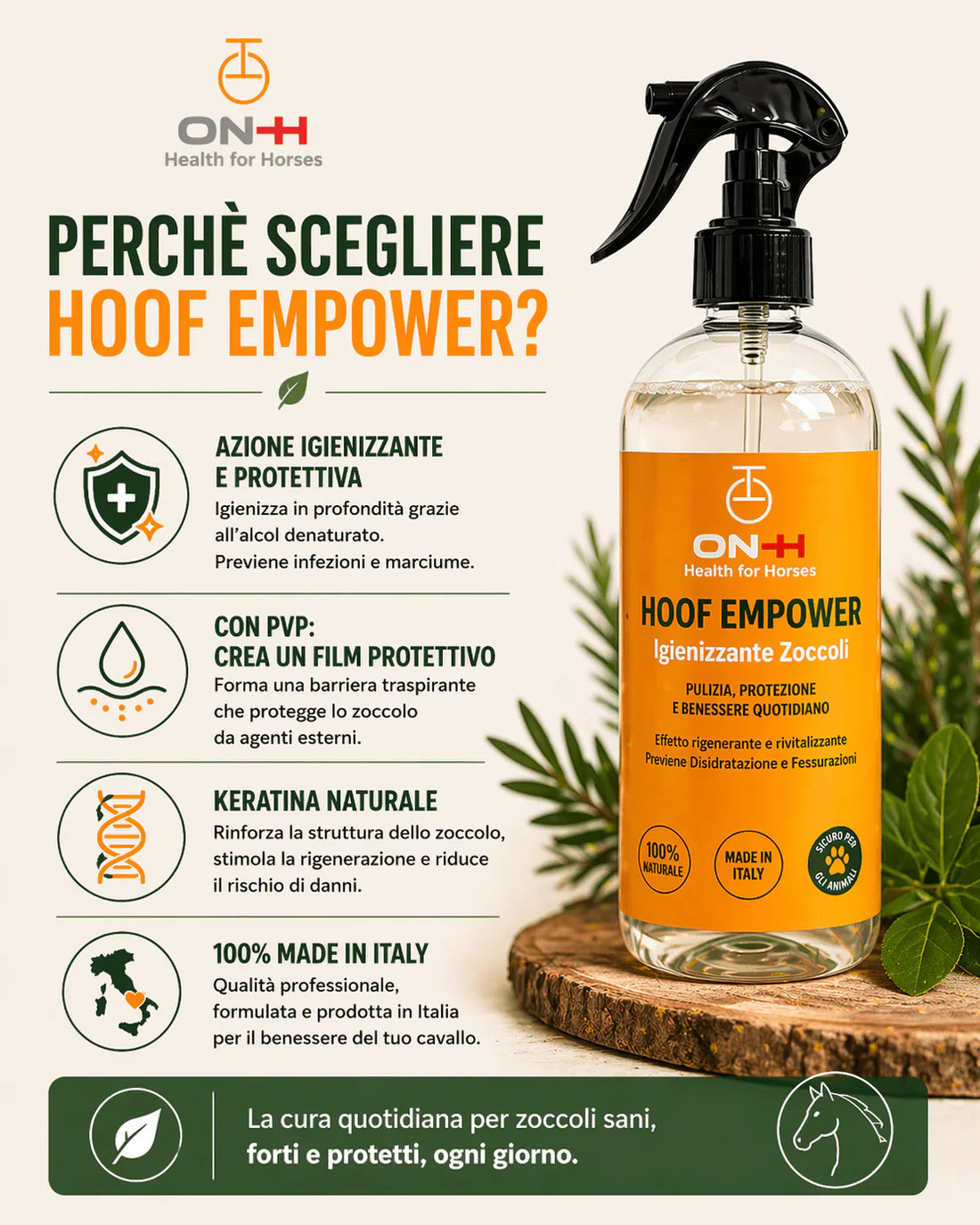 Hoof Empower | Igienizzante & Rinforzante zoccoli 500ml