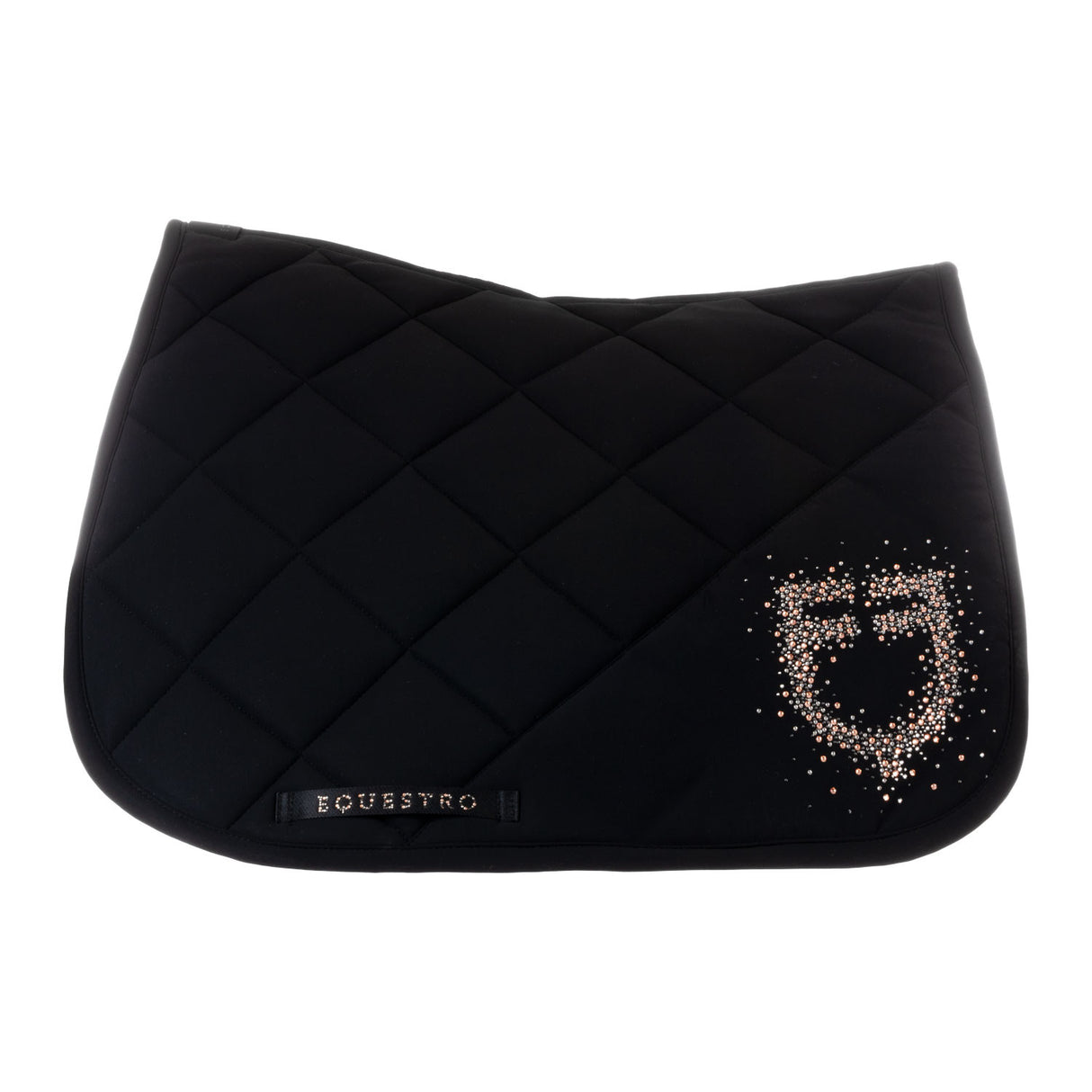 Sottosella da salto in tessuto tecnico con logo in strass e cuffia Equestro Full