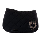 Sottosella da salto in tessuto tecnico con logo in strass e cuffia Equestro Full