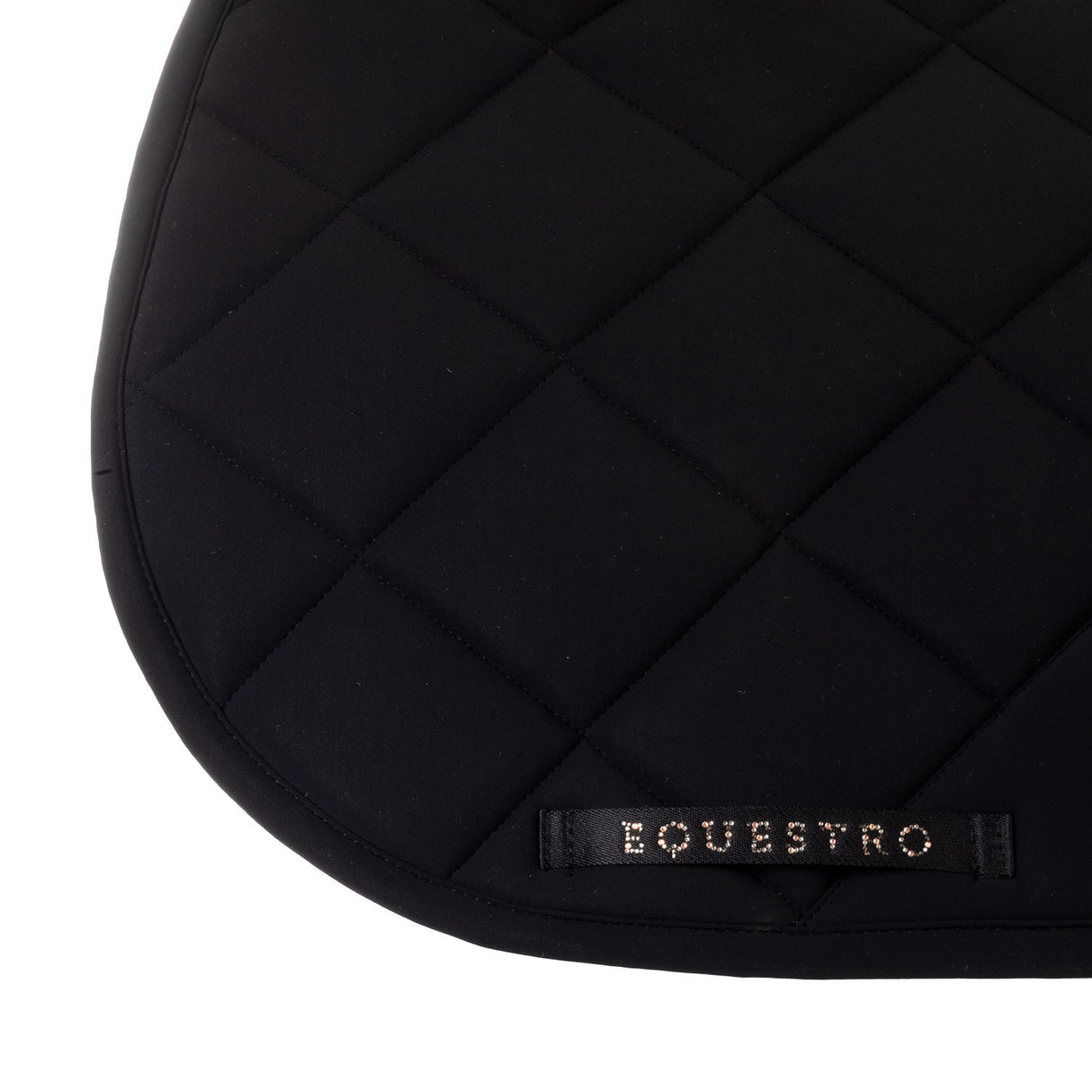 Sottosella da salto in tessuto tecnico con logo in strass e cuffia Equestro Full