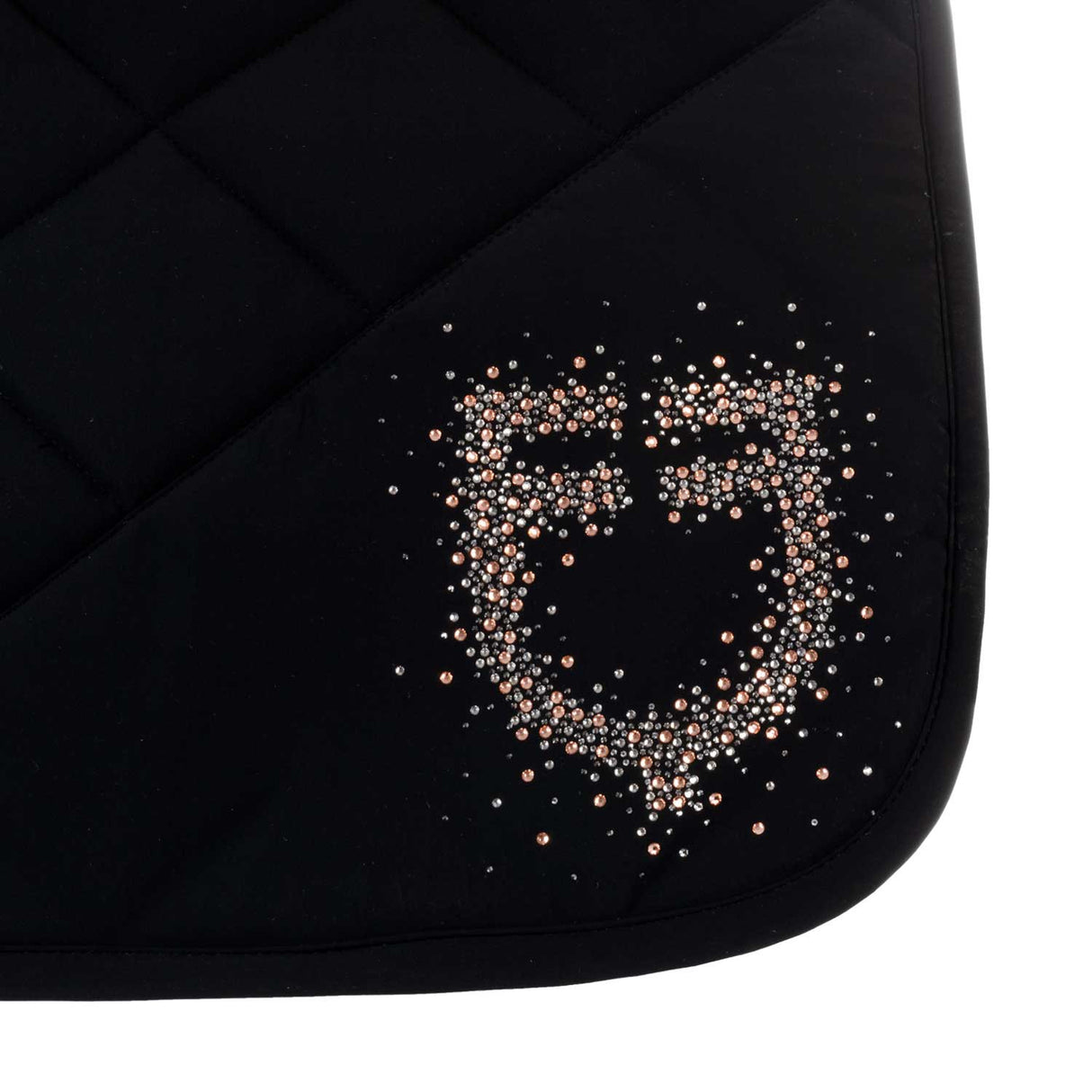 Sottosella da salto in tessuto tecnico con logo in strass e cuffia Equestro Full