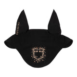 Sottosella da salto in tessuto tecnico con logo in strass e cuffia Equestro Full