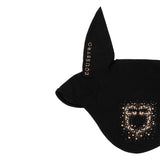 Sottosella da salto in tessuto tecnico con logo in strass e cuffia Equestro Full