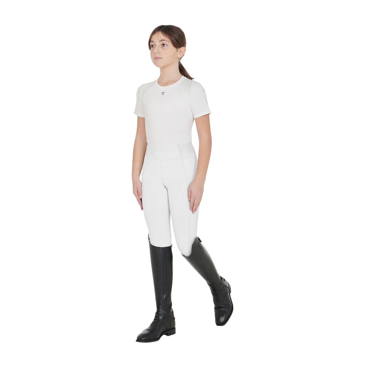 Leggings da bambina con fodera interna in pile Equestro