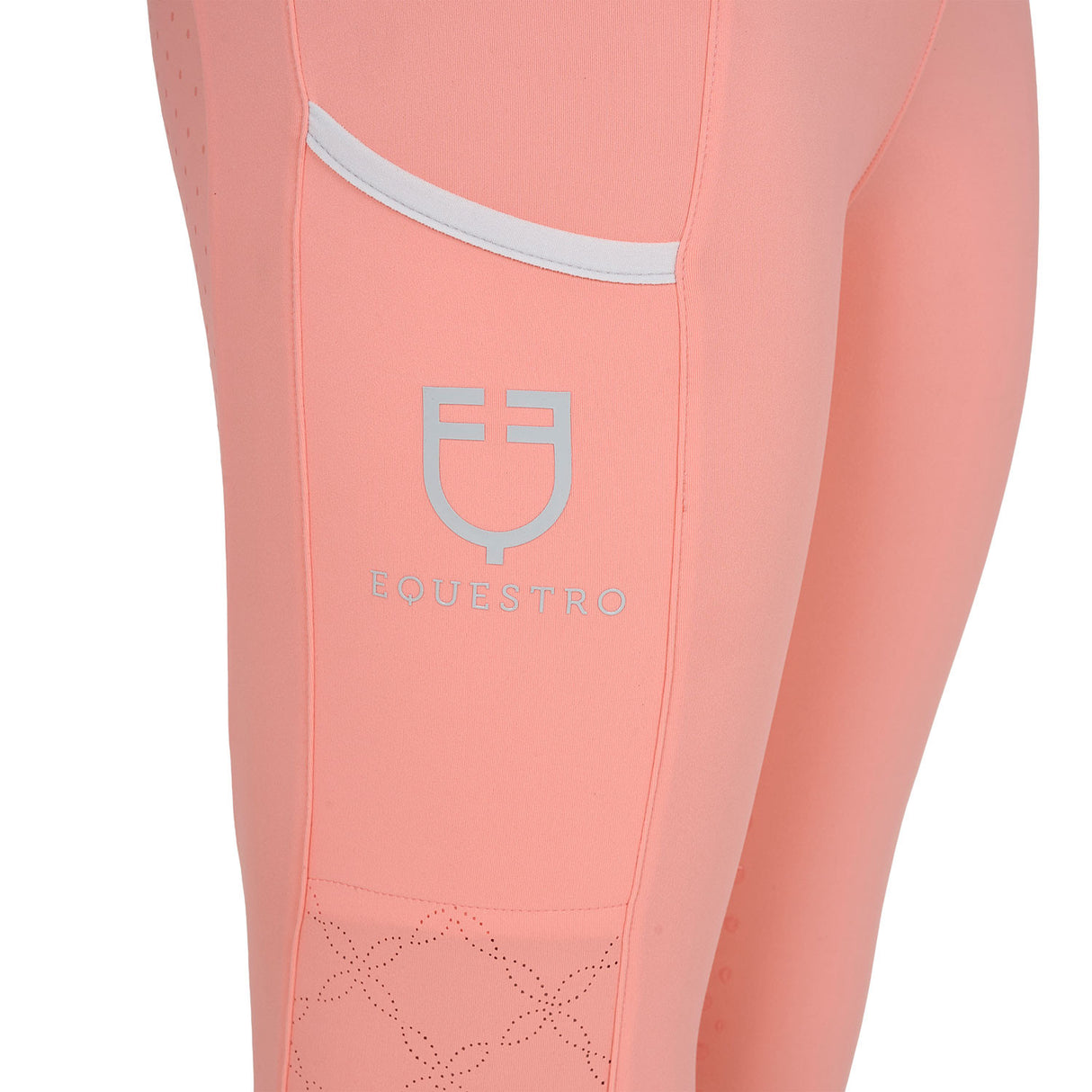 Leggings bambina con decorazioni perforate Equestro