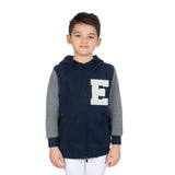 Felpa bambino istituzionale bicolore con zip frontale Equestro