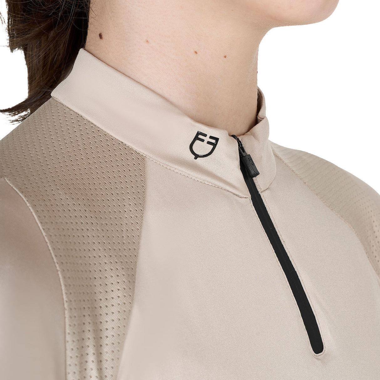 Polo bambini da allenamento slim fit in tessuto tecnico Equestro