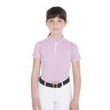 Polo bambini da allenamento slim fit in tessuto tecnico Equestro