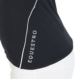 Polo bambini da allenamento slim fit in tessuto tecniconero Equestro