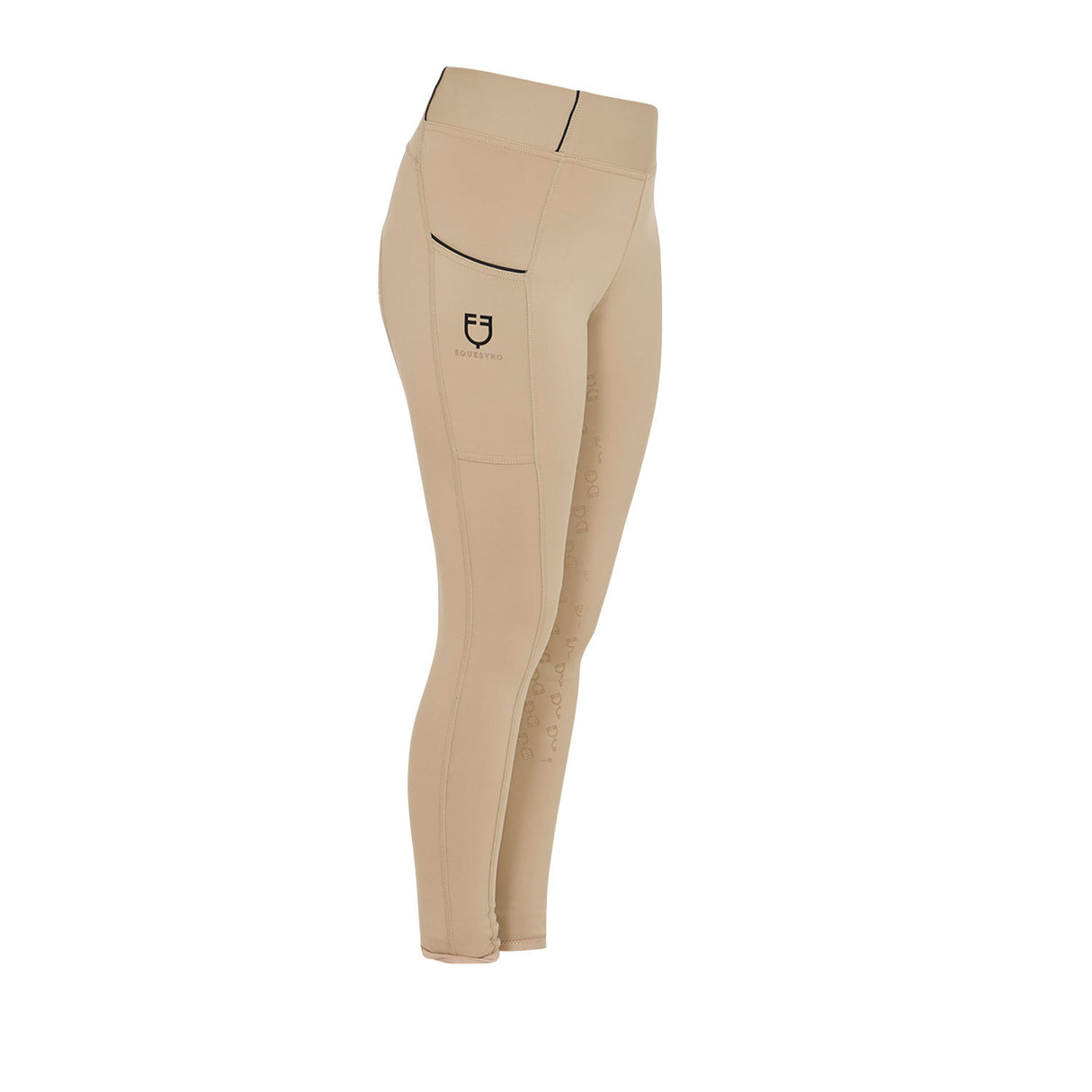 OFFERTA Leggings bambina slim fit grip con logo Equestro