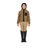 Felpa bambina in pile ricciolo con zip frontale Equestro
