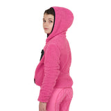 Felpa bambina in pile ricciolo con zip frontale Equestro