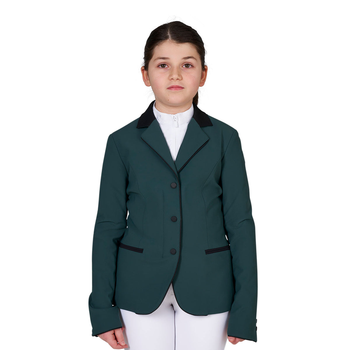 Giacca bambini unisex concorso zip e bottoni Equestro