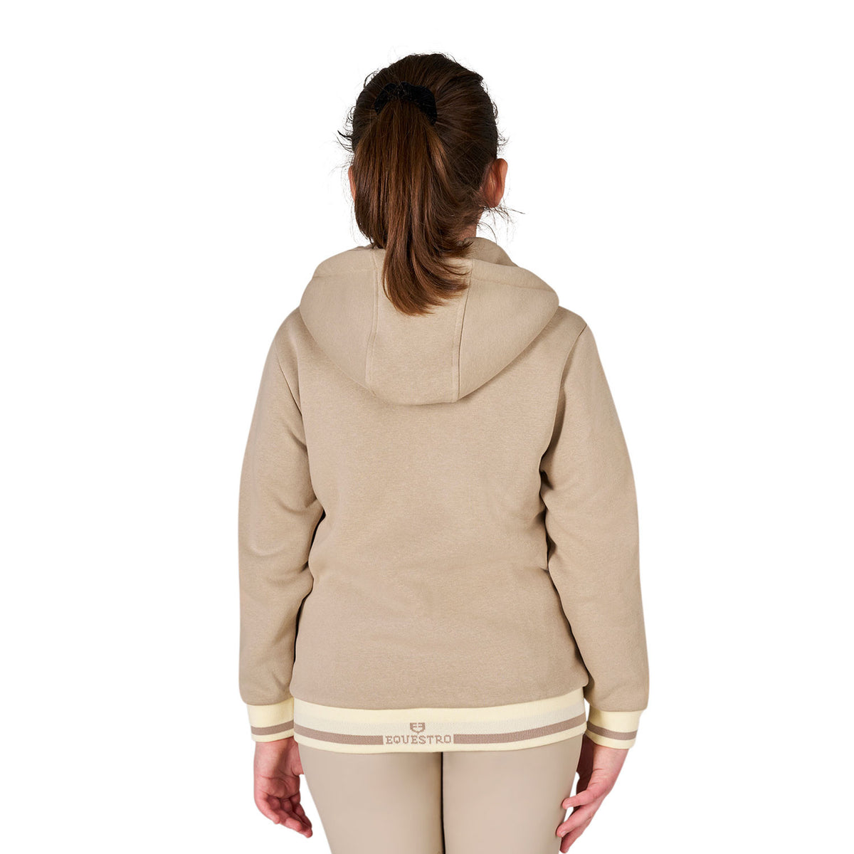 Felpa unisex bambini con cappuccio e zip frontale Equestro