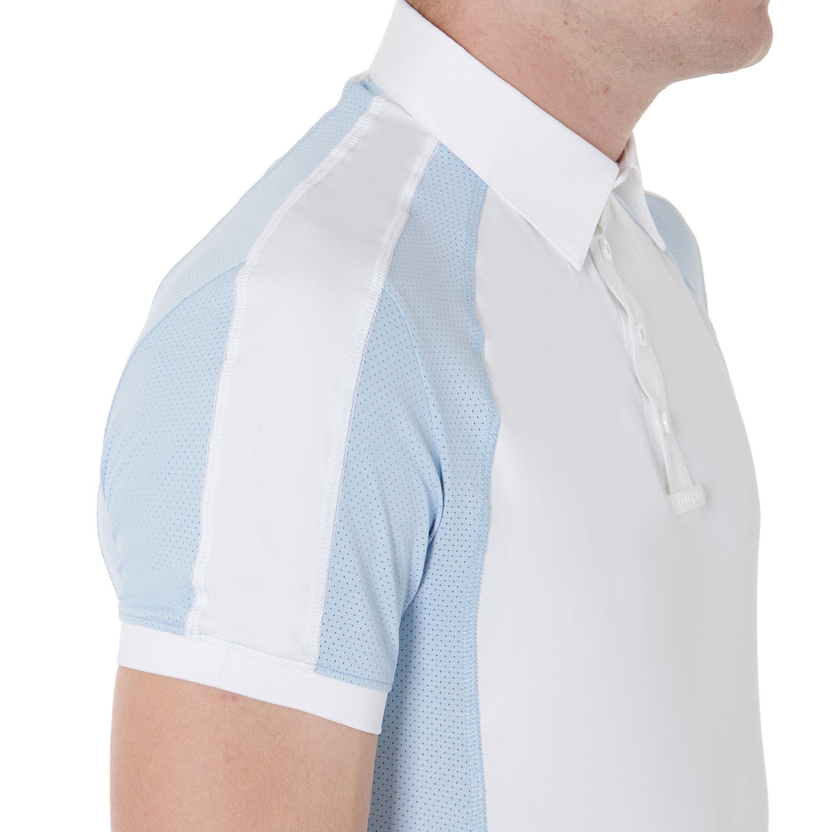 Polo uomo da concorso slim fit quattro bottoni Equestro