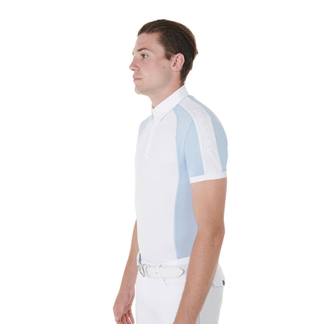 Polo uomo da concorso slim fit quattro bottoni Equestro