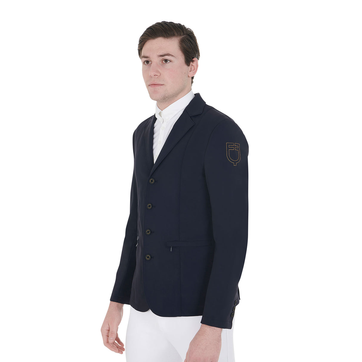 Giacca da gara uomo modello Exclusive con logo ricamato a contrasto Equestro
