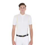 Polo uomo slim fit tessuto tecnico con piping Equestro