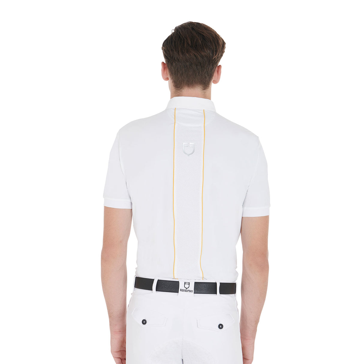 Polo uomo slim fit tessuto tecnico con piping Equestro