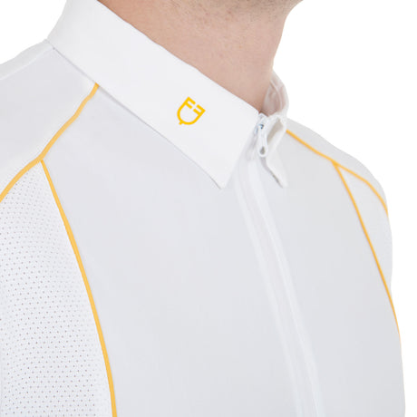 Polo uomo slim fit tessuto tecnico con piping Equestro
