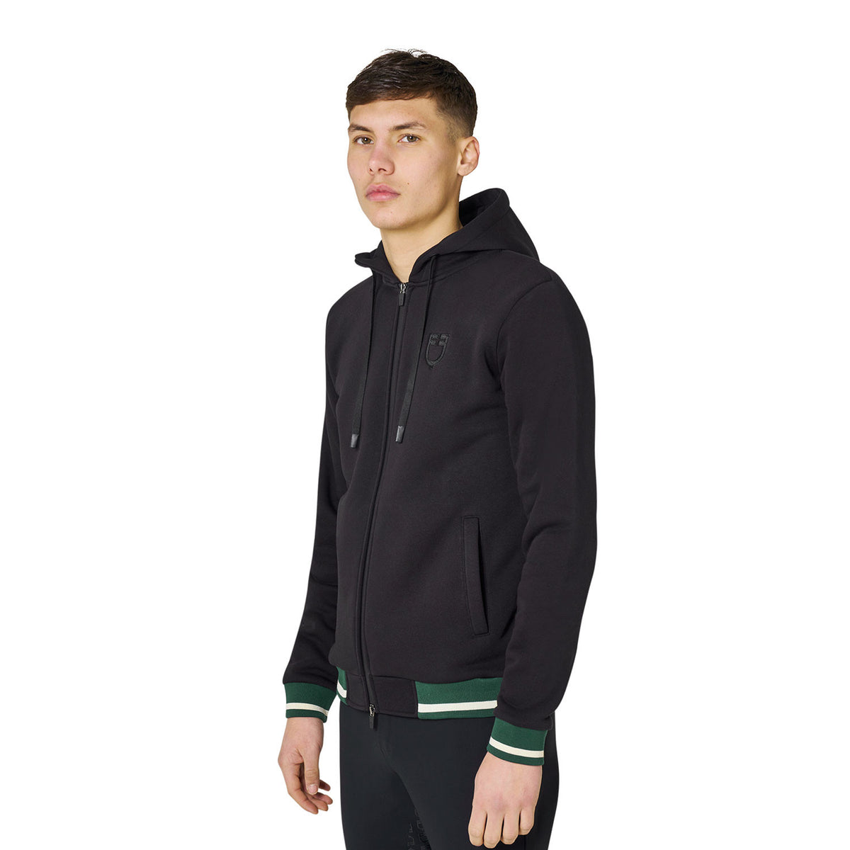 Felpa uomo con cappuccio e zip frontale Equestro
