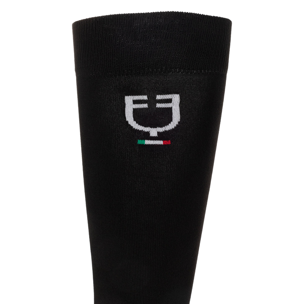 Calza tecnica elasticizzata con logo Equestro e bandiera italiana