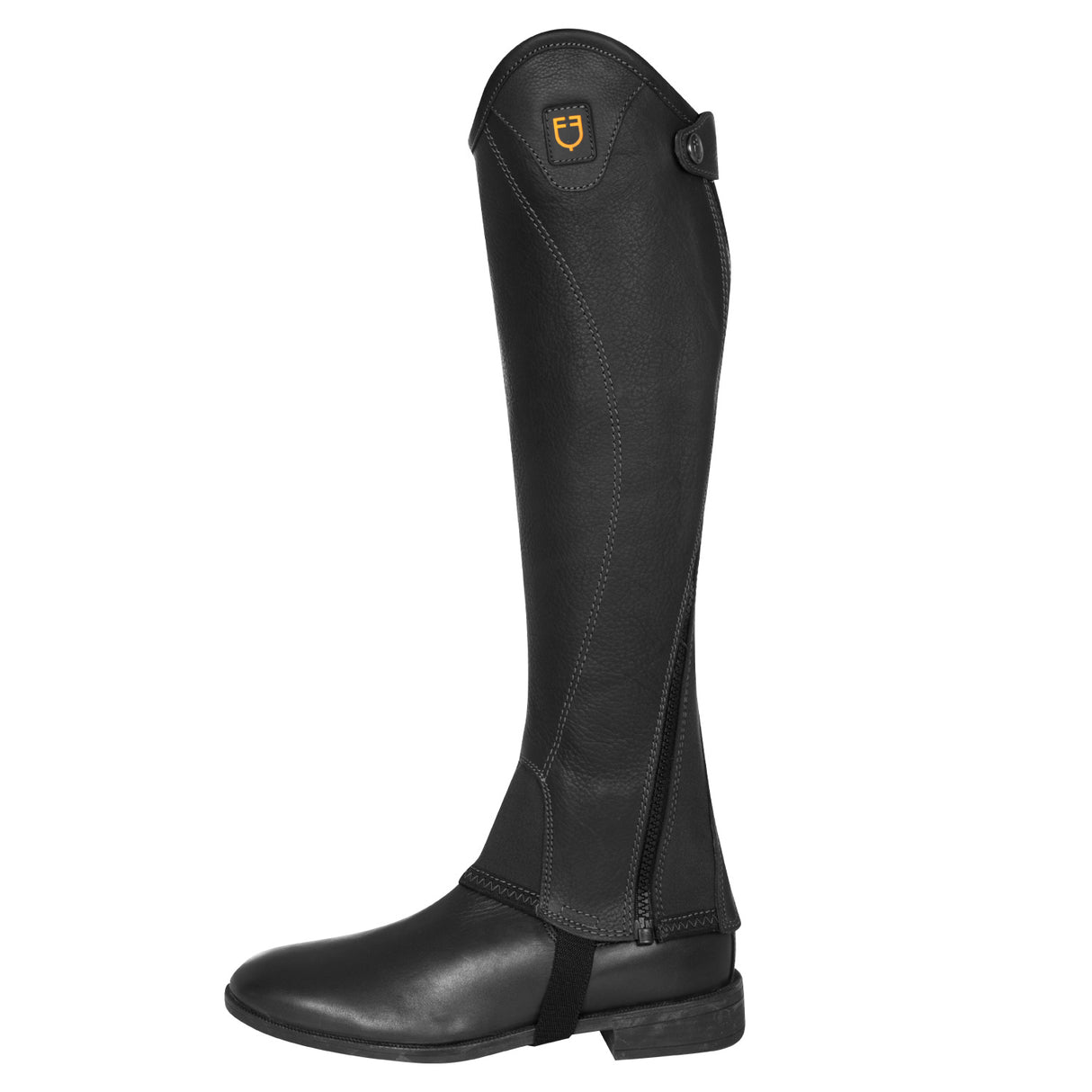 Ghette unisex in morbido cuoio con cerniera laterale Equestro