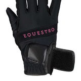 Guanti Equestro in tessuto tecnico con logo multicolor