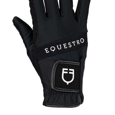 Guanti Equestro in tessuto tecnico con logo multicolor