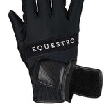 Guanti Equestro in tessuto tecnico con logo multicolor